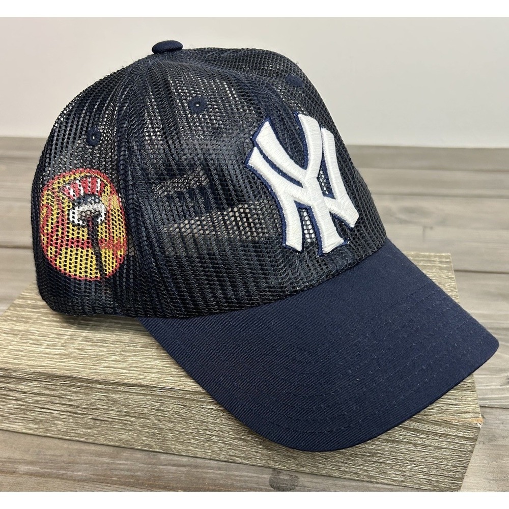 New York Yankees Navy Blue Full Mesh - American Needle Snapback Baseball Cap